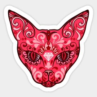 Ruby Red Cat Sticker